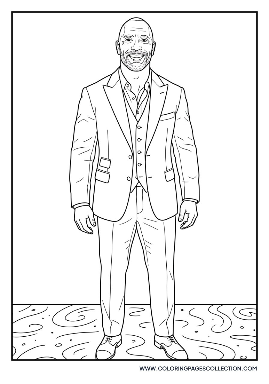 Dwayne Johnson in a Suit