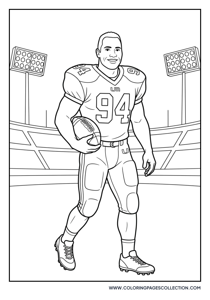 Dwayne Johnson with Football