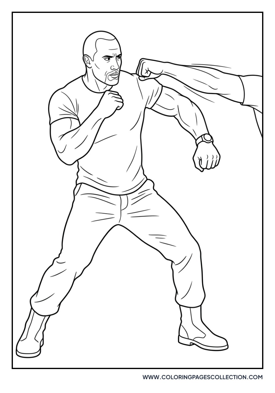 Hobbs Fighting Off Enemies