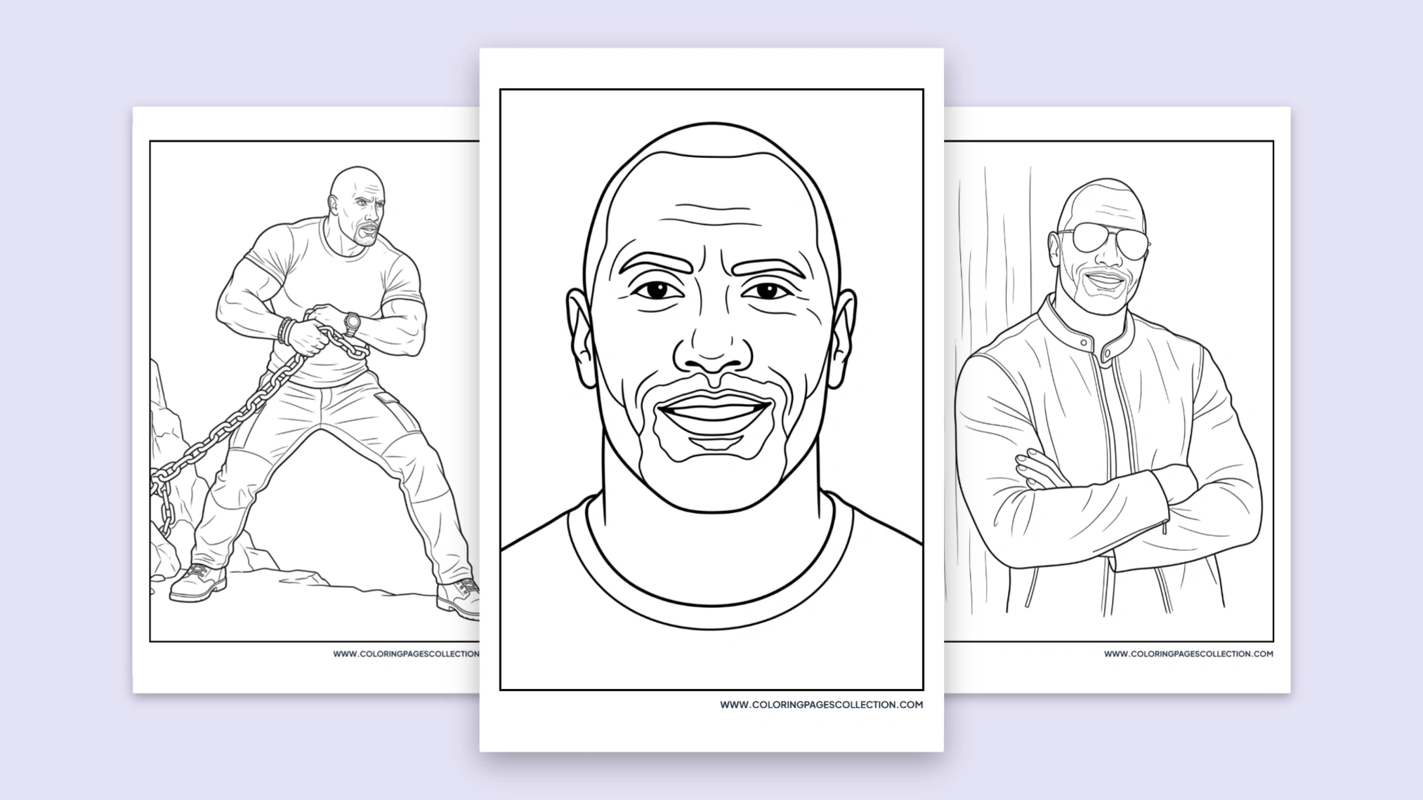 50+ Free Printable Dwayne Johnson Coloring Pages