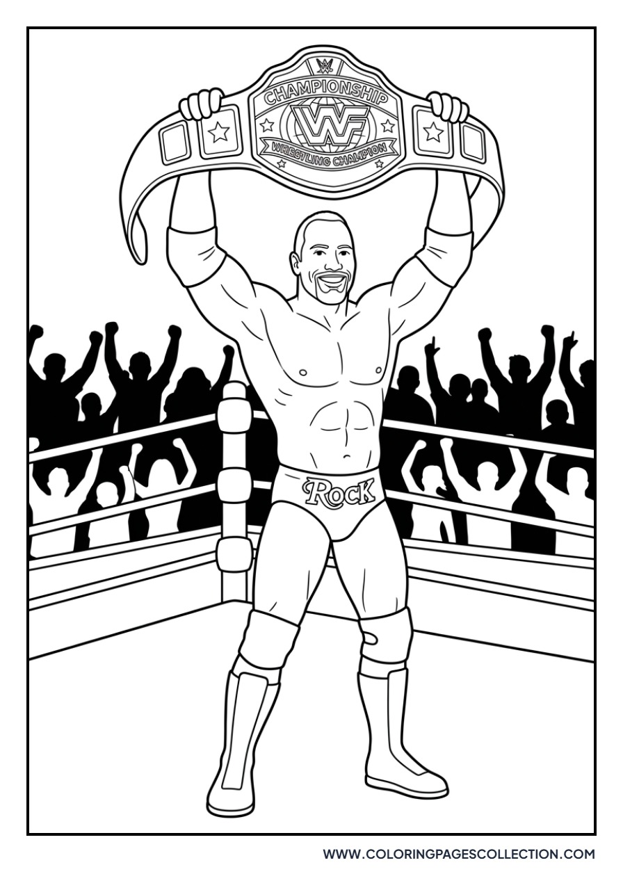 The Rock Holding Belt
