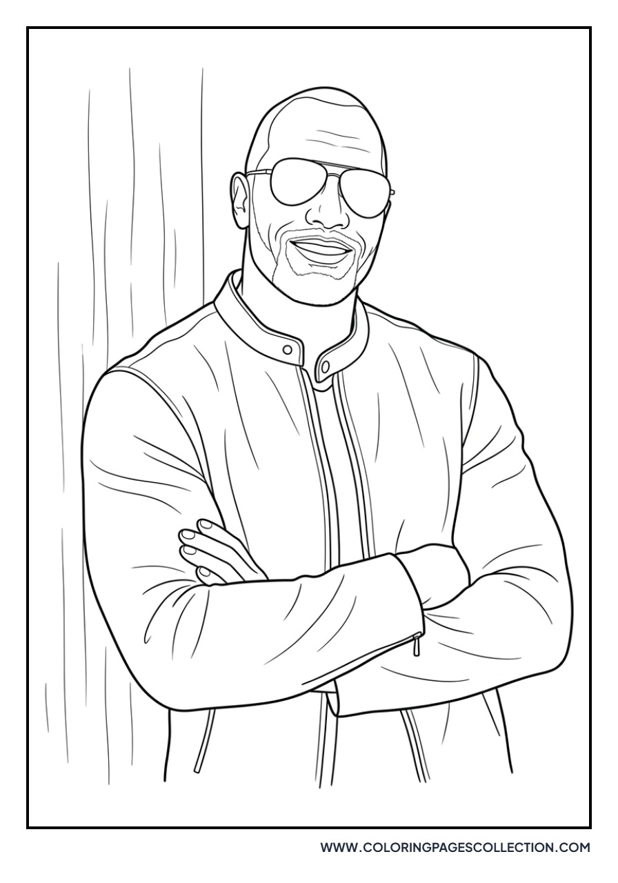 The Rock Wearing Sunglasses