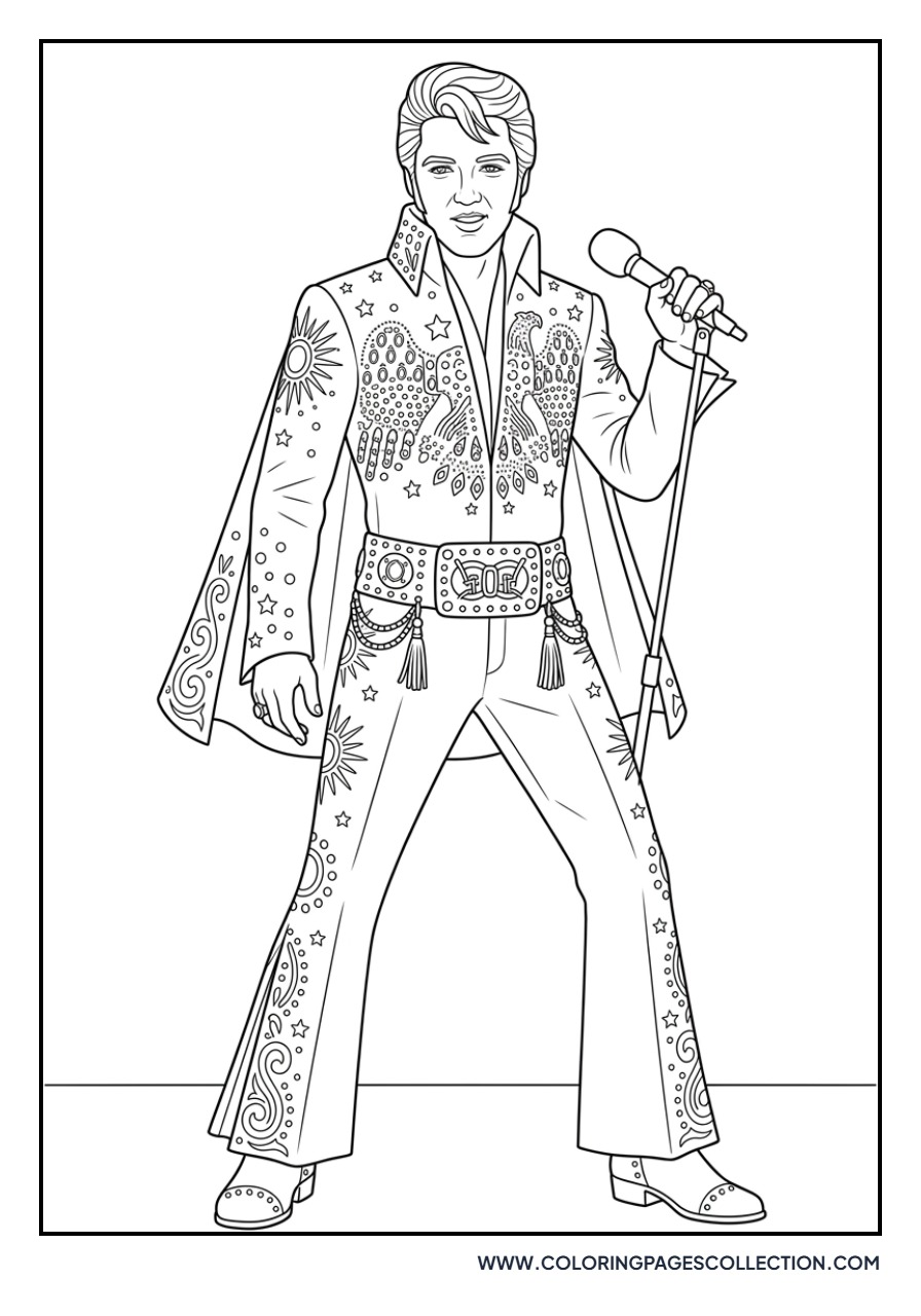 Elvis Presley Coloring Page