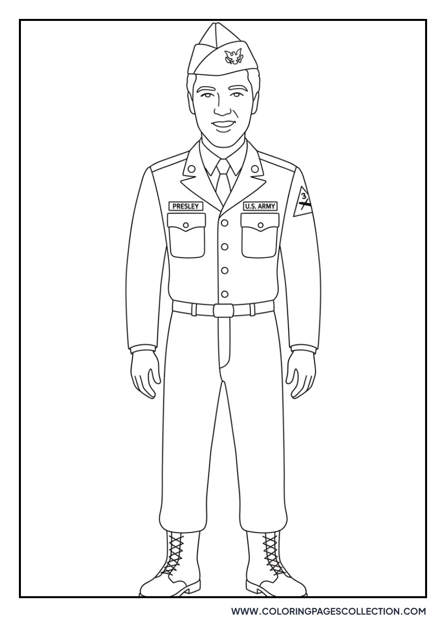 Elvis in Military Uniform