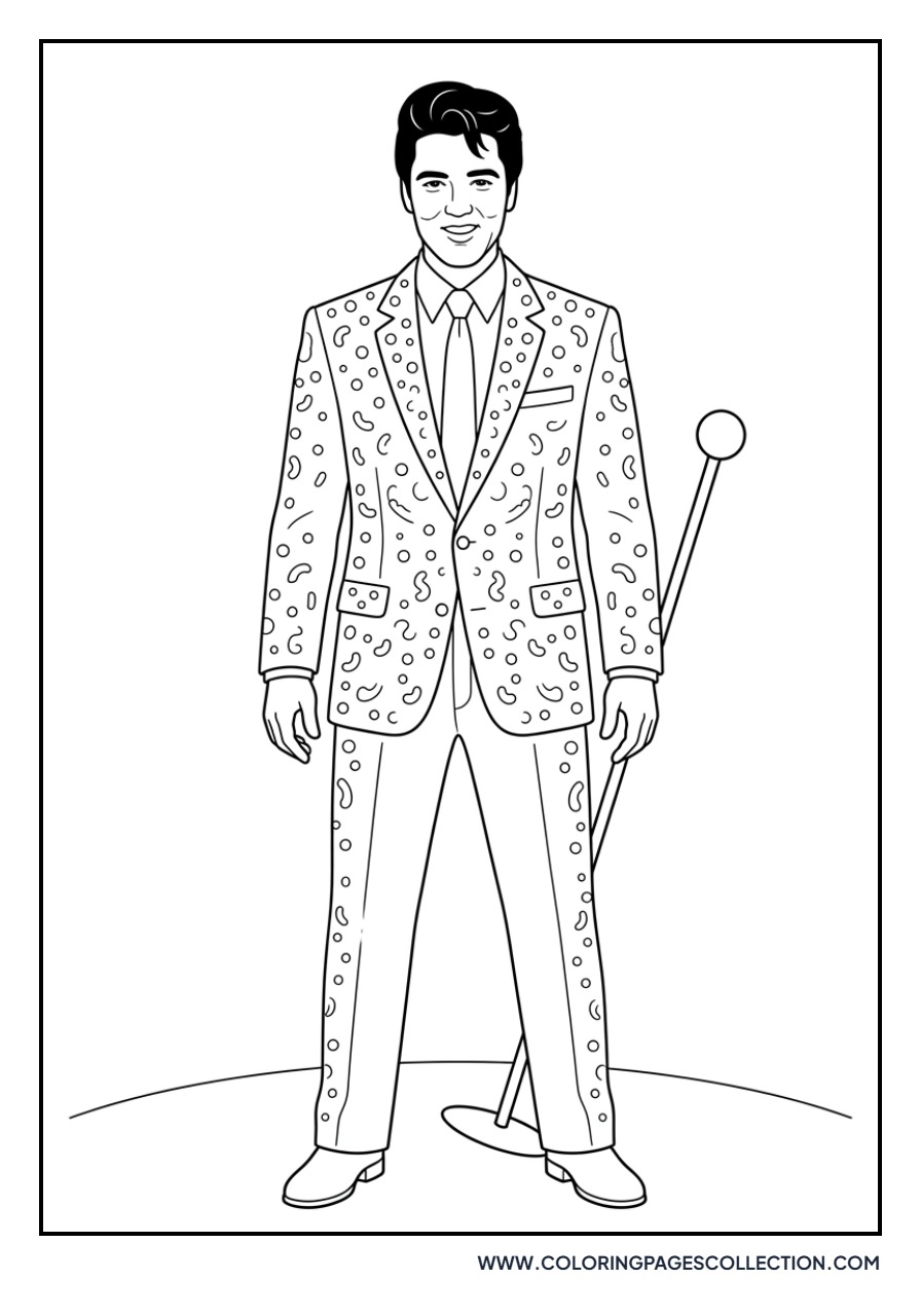 Elvis in Sequin Suit