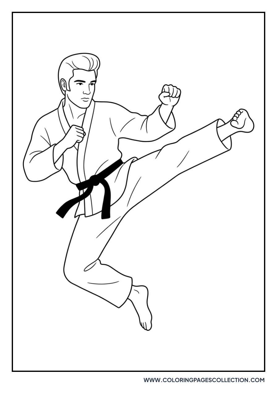 Elvis Karate Pose