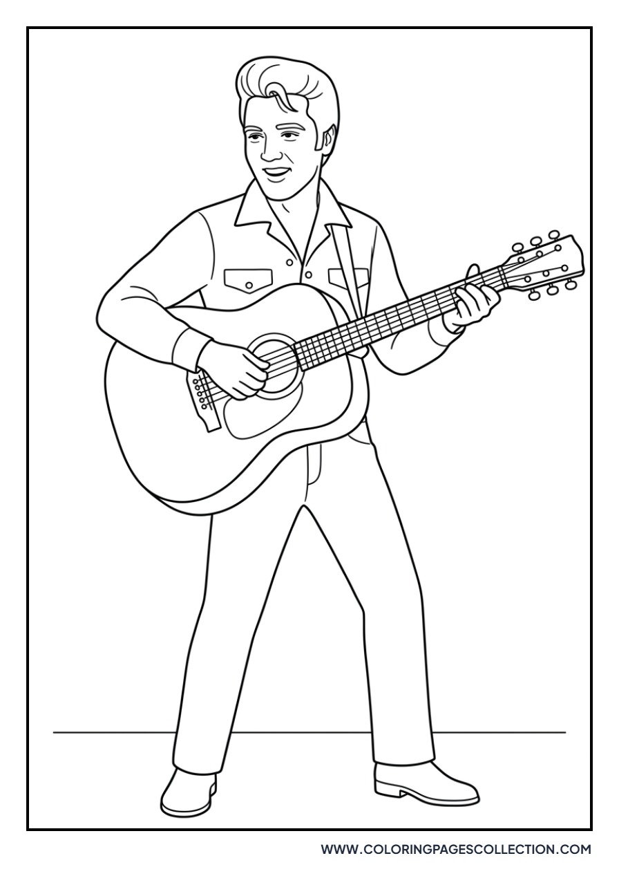 Elvis Playing Acoustic Guitar