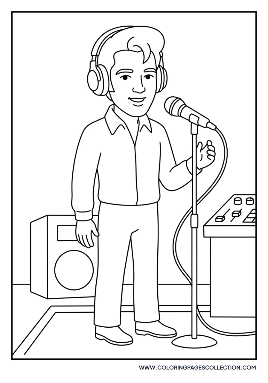 Elvis Recording in Studio