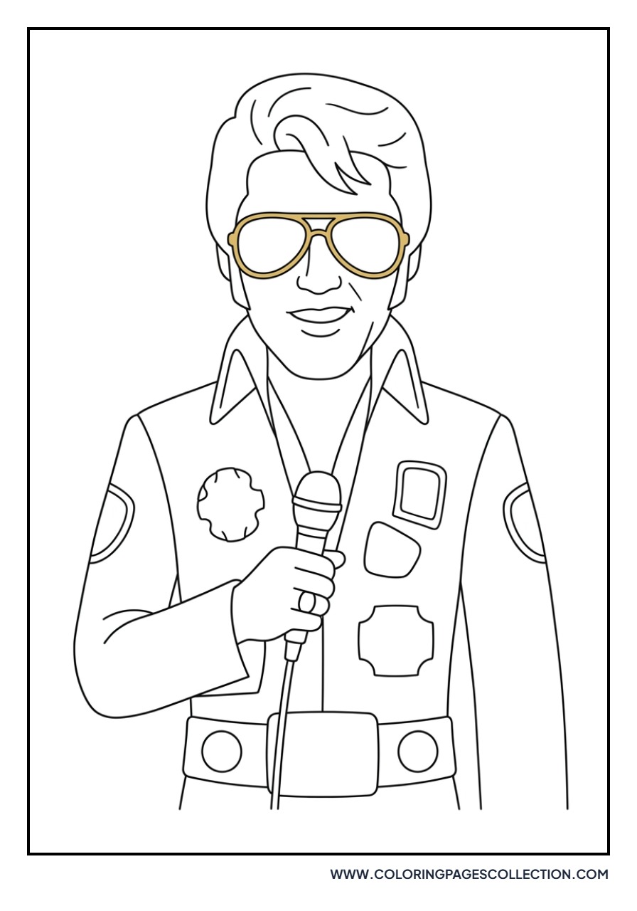 Elvis Wearing Sunglasses