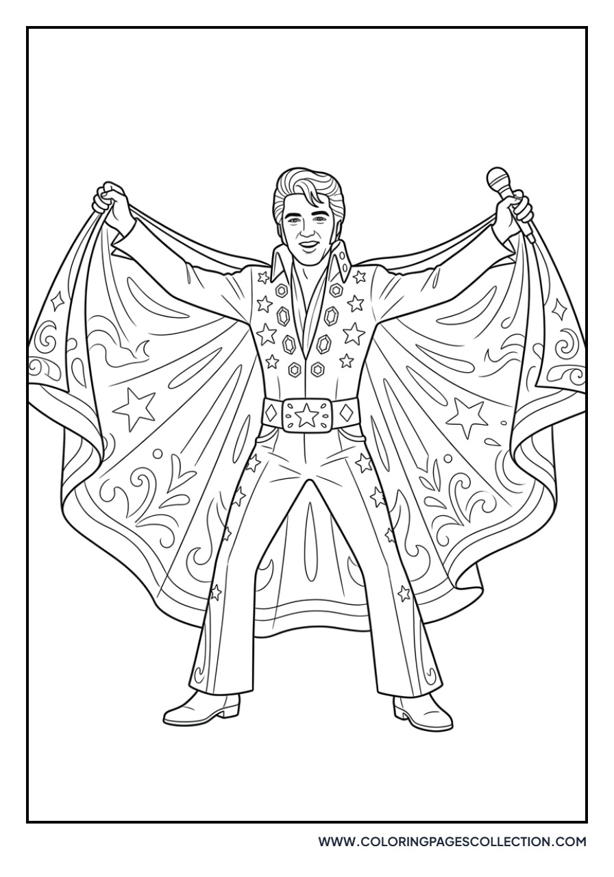 Elvis with Cape Extended