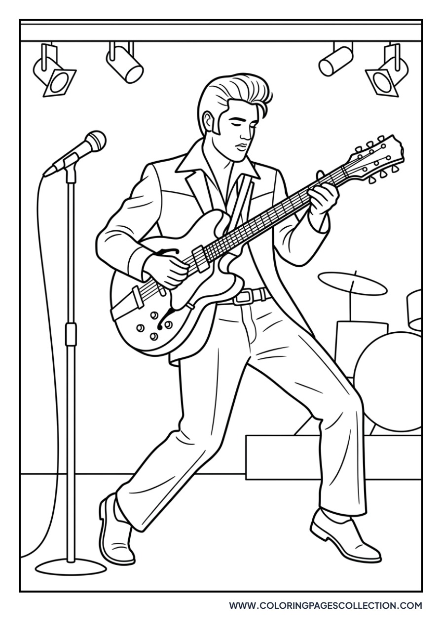 Elvis with Electric Guitar