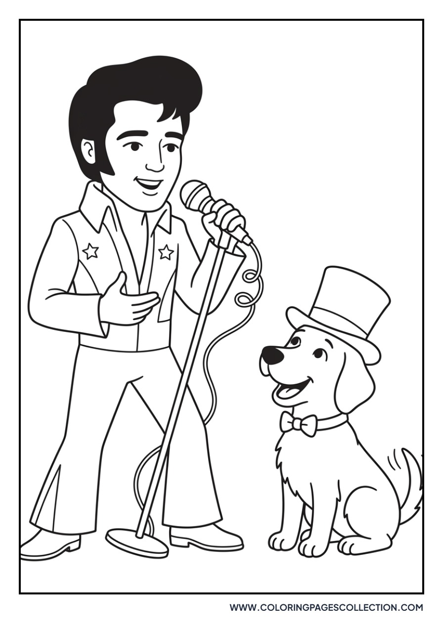 Elvis with Hound Dog
