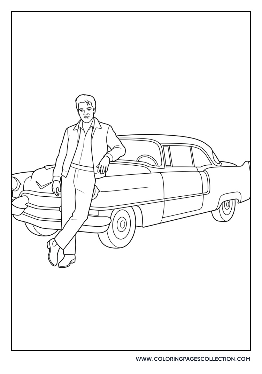 Elvis with Pink Cadillac
