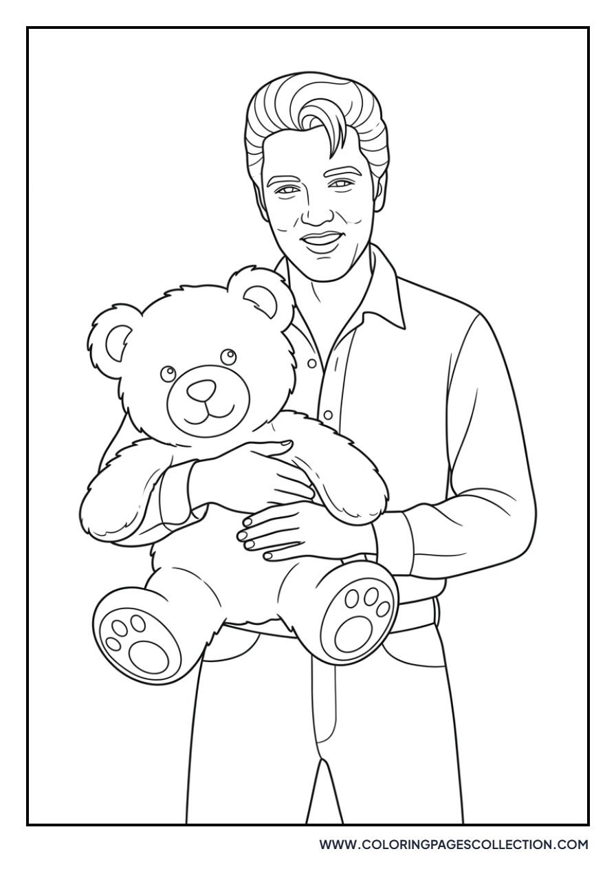 Elvis with Teddy Bear