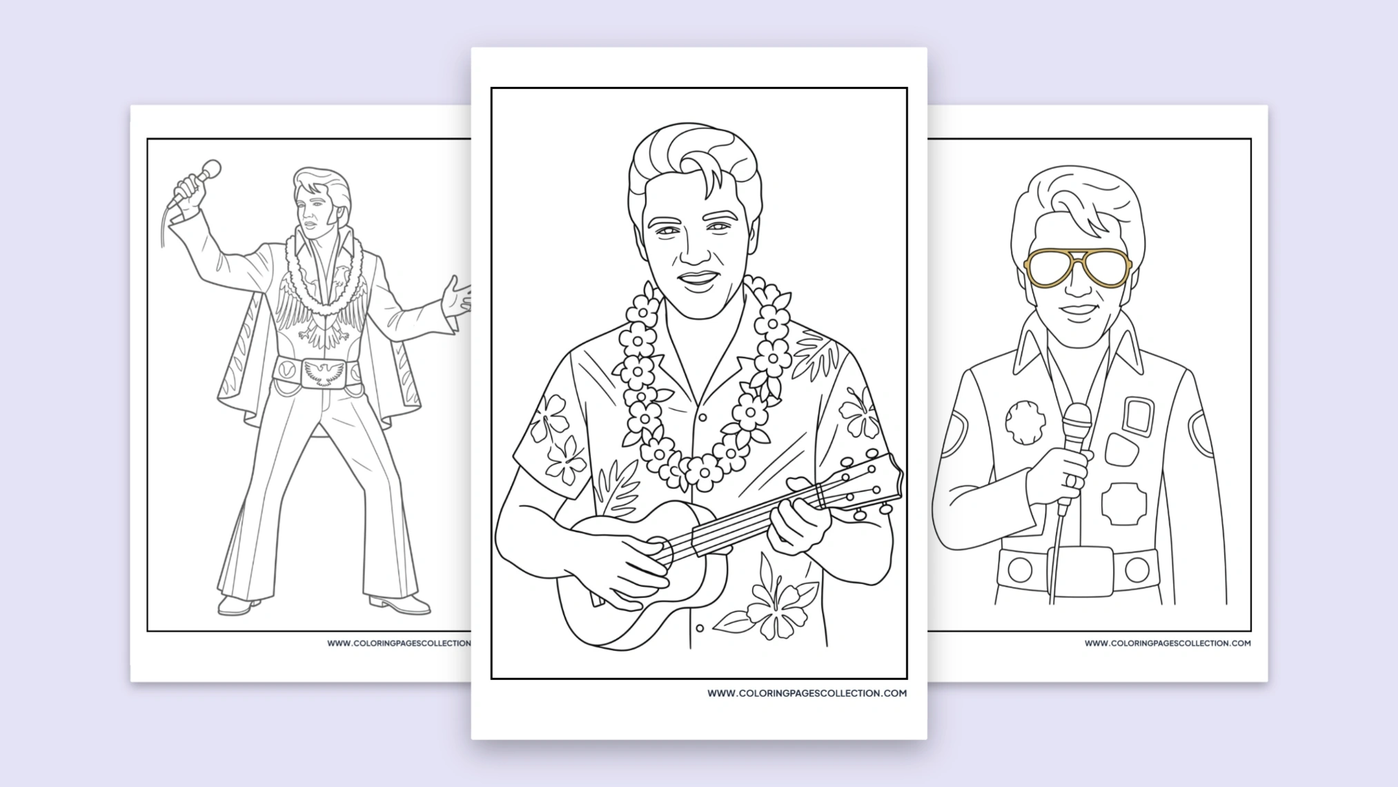 50+ Free Printable Elvis Presley Coloring Pages
