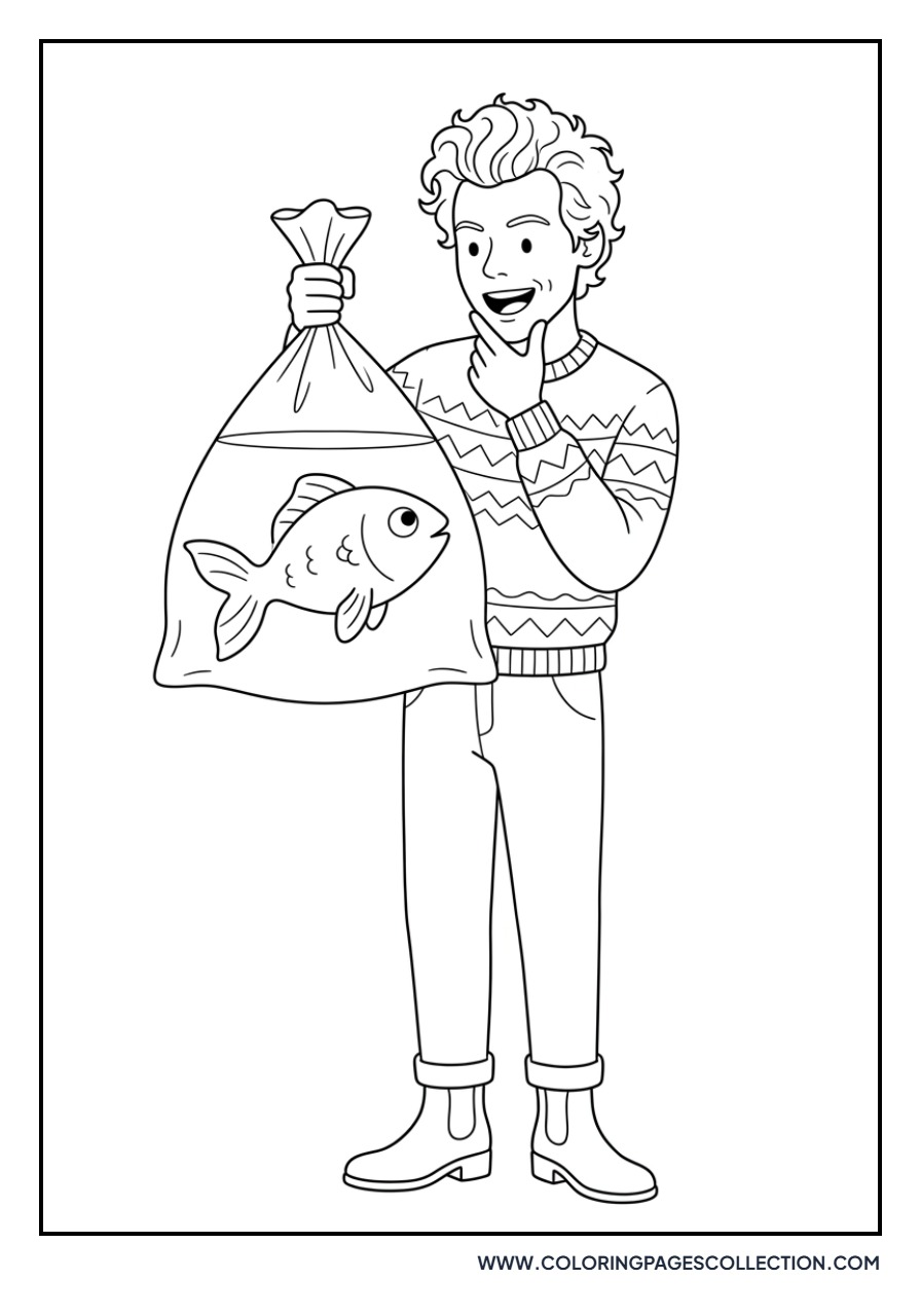 Harry Styles Coloring Page