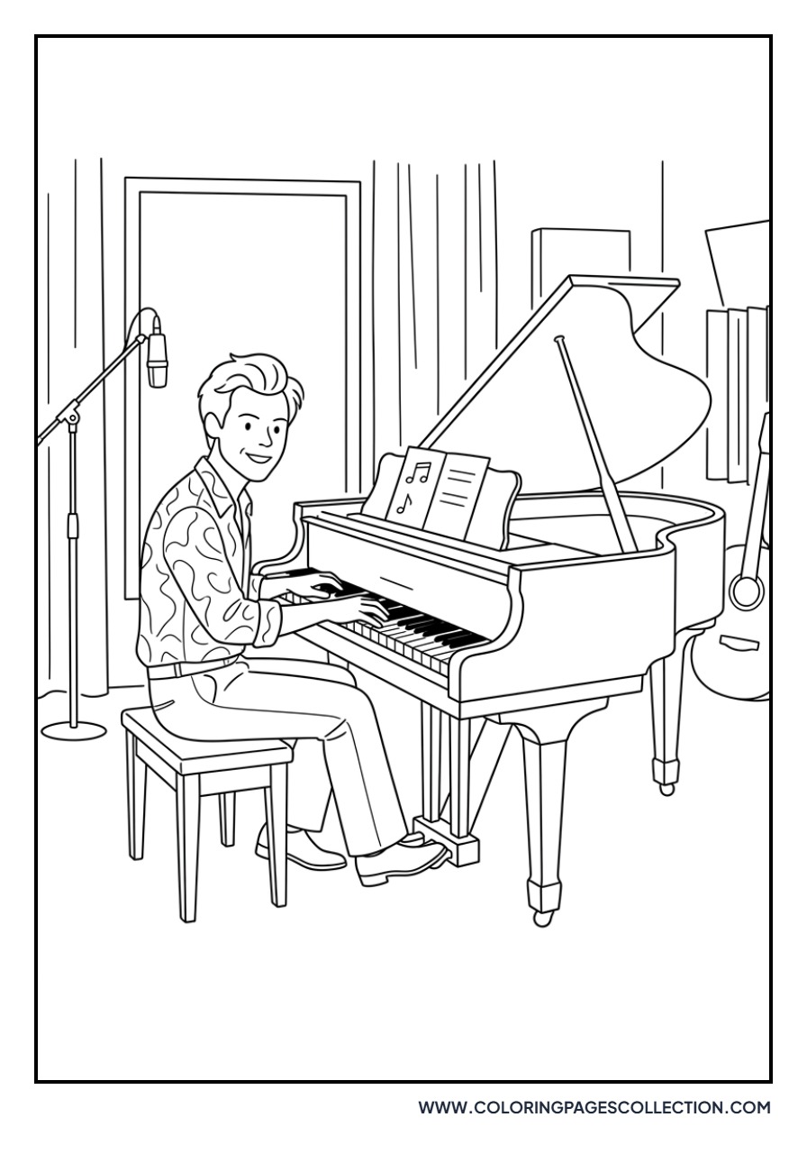 Harry Styles at the Piano