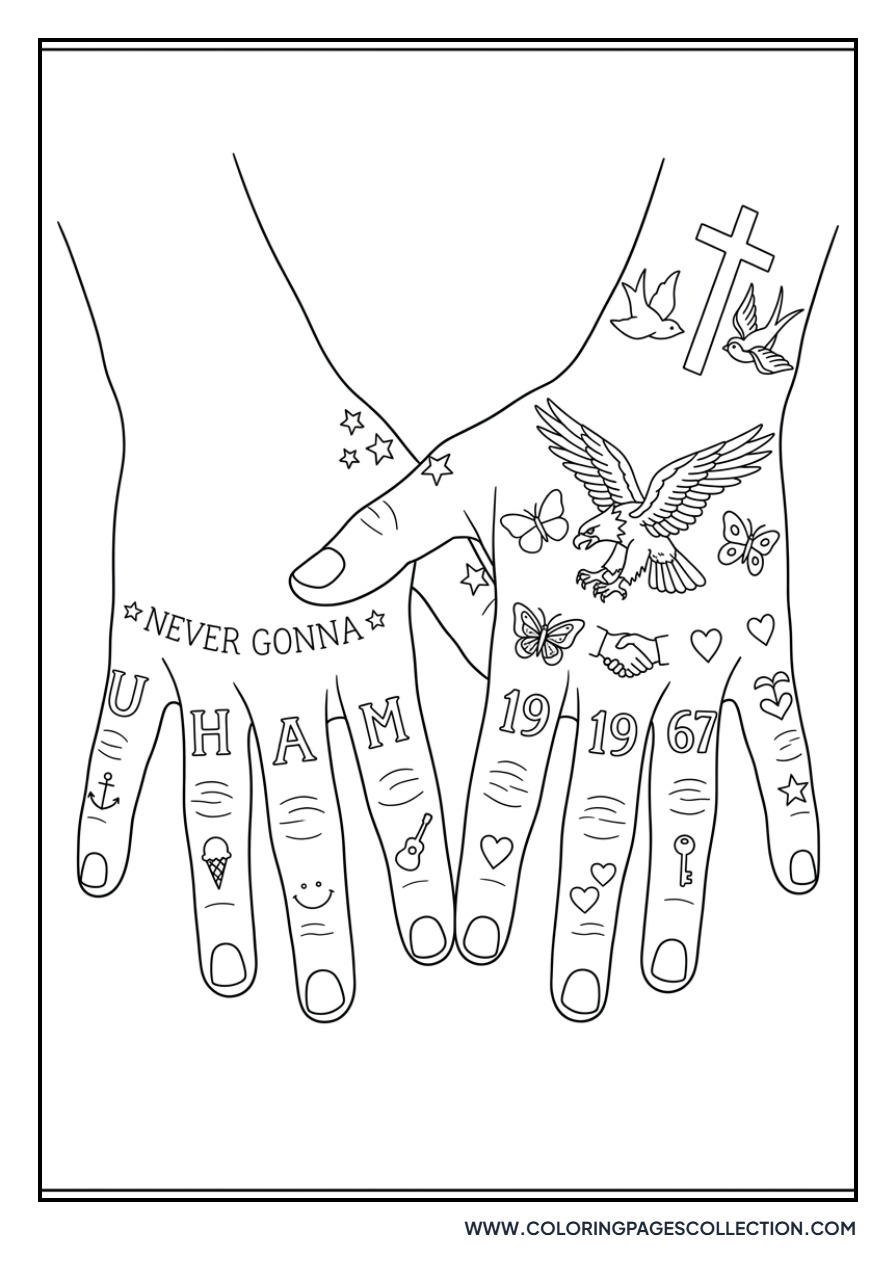Harry Styles Hand Tattoos
