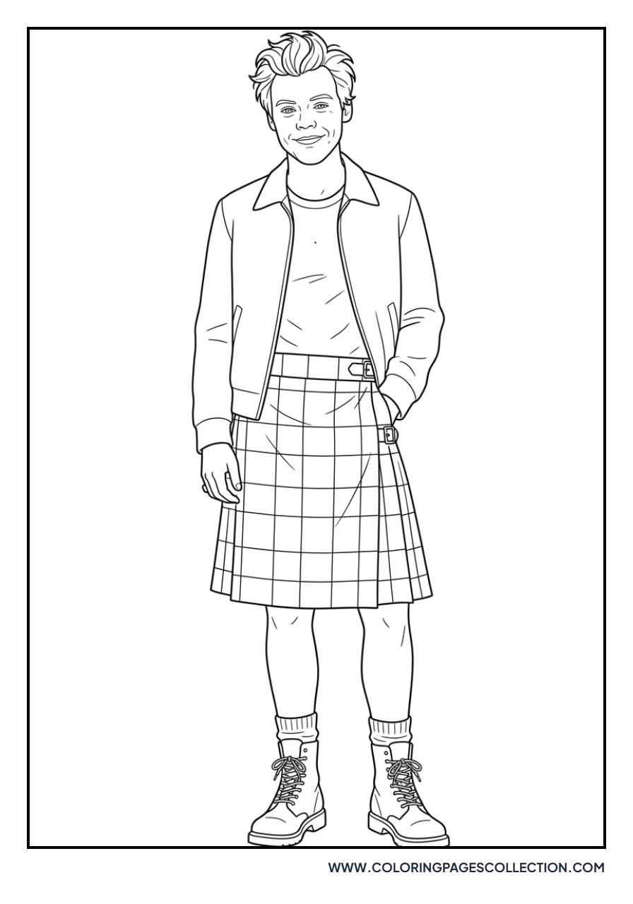 Harry Styles in a Kilt