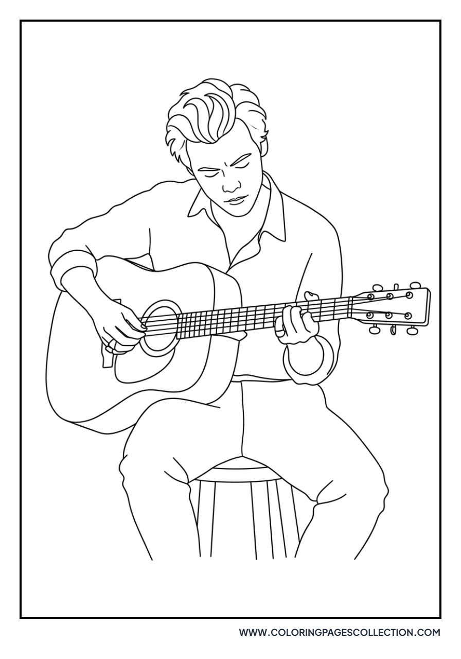 Harry Styles Playing Guitar