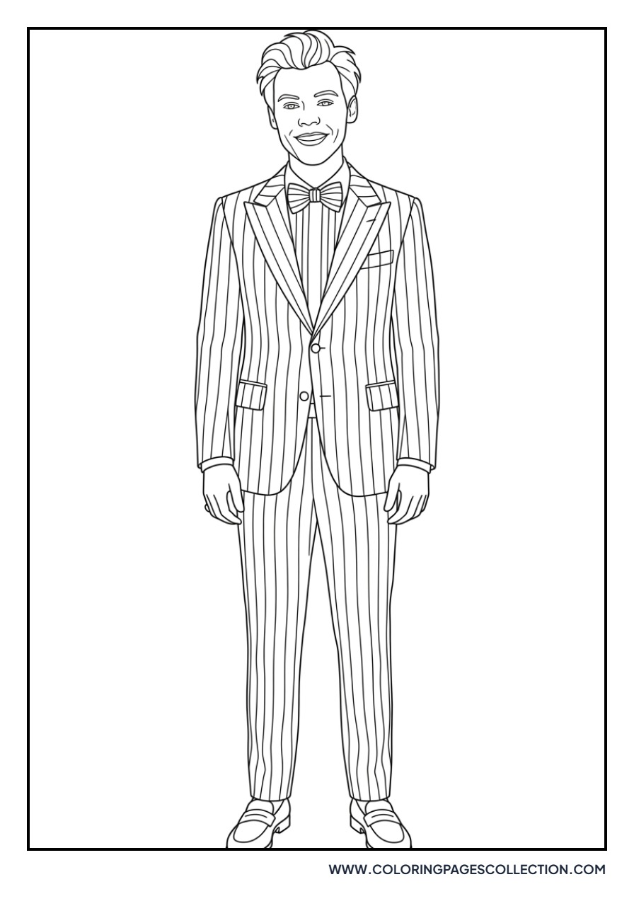 Harry Styles Striped Suit