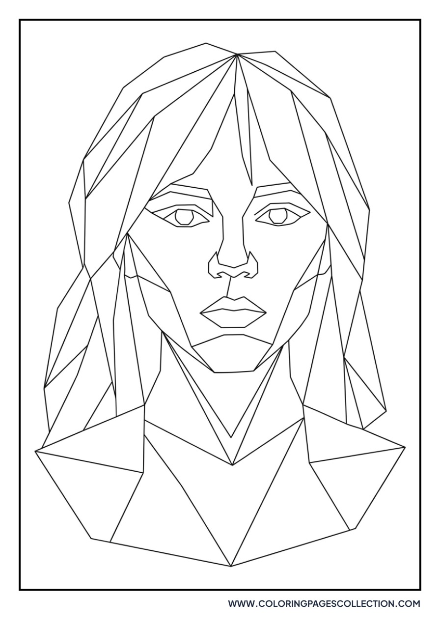 Jenna Ortega Abstract Geometric