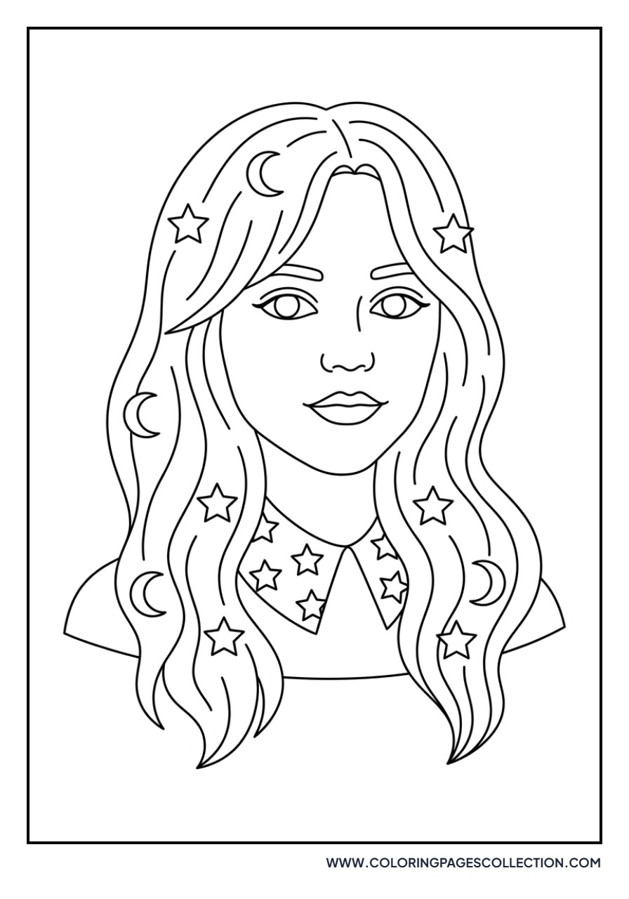 Jenna Ortega Galaxy Art