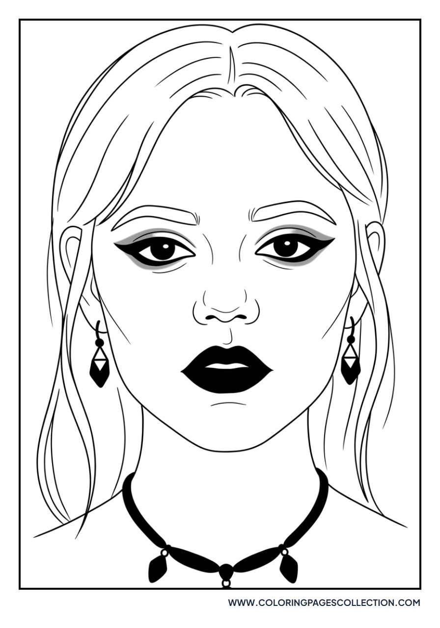 Jenna Ortega Gothic Makeup