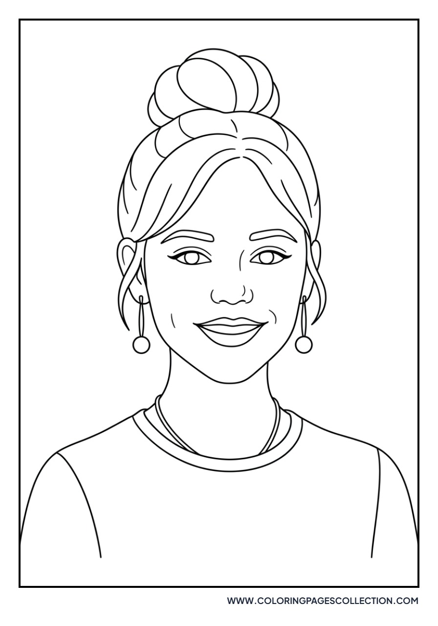Jenna Ortega High Bun Hair