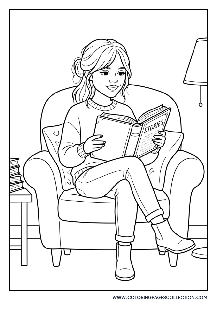 Jenna Ortega Reading Book