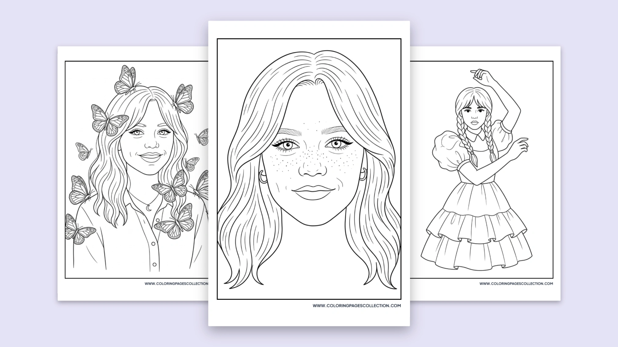 51+ Free Printable Jenna Ortega Coloring Pages