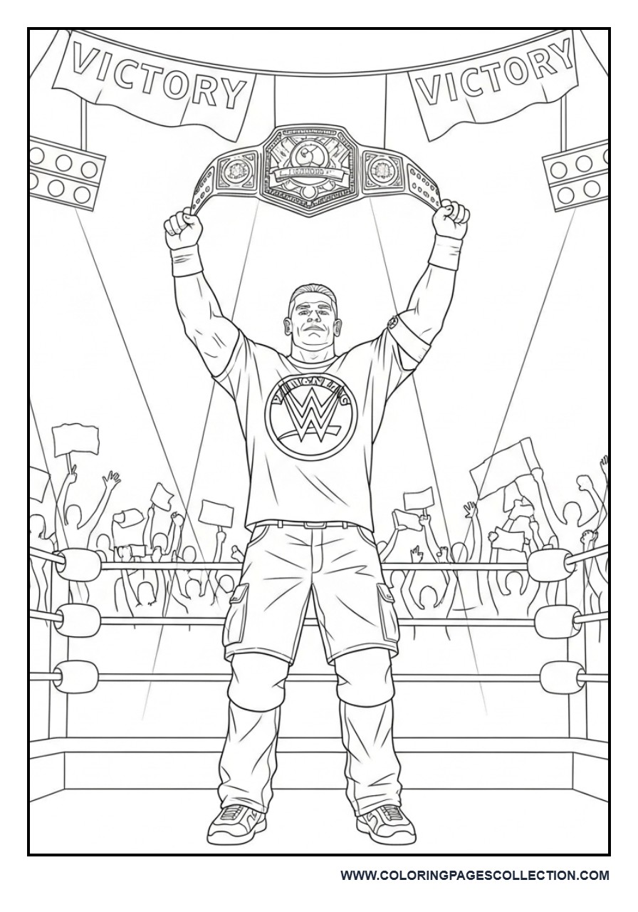 John Cena Celebrating a Championship Victory