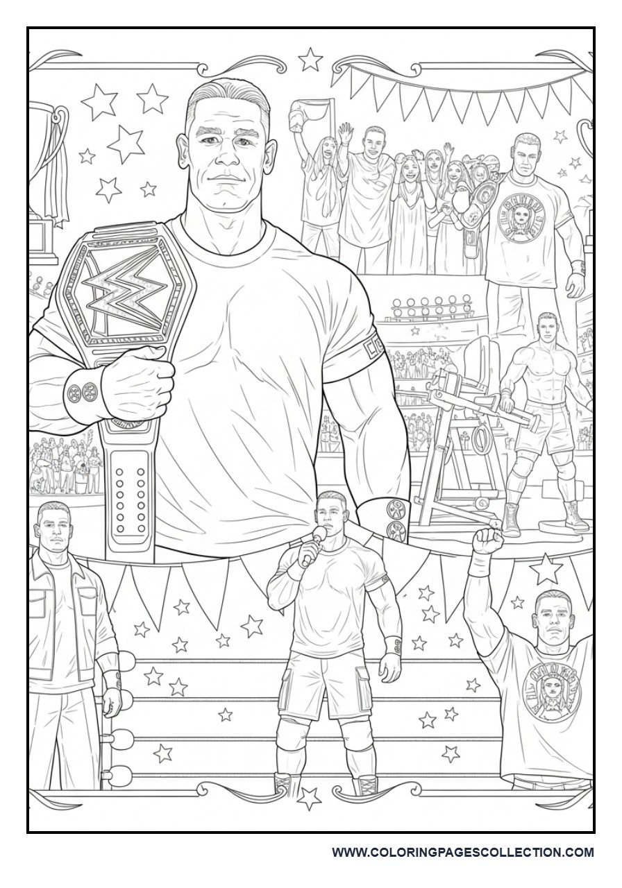 John Cena Champion Story Collage
