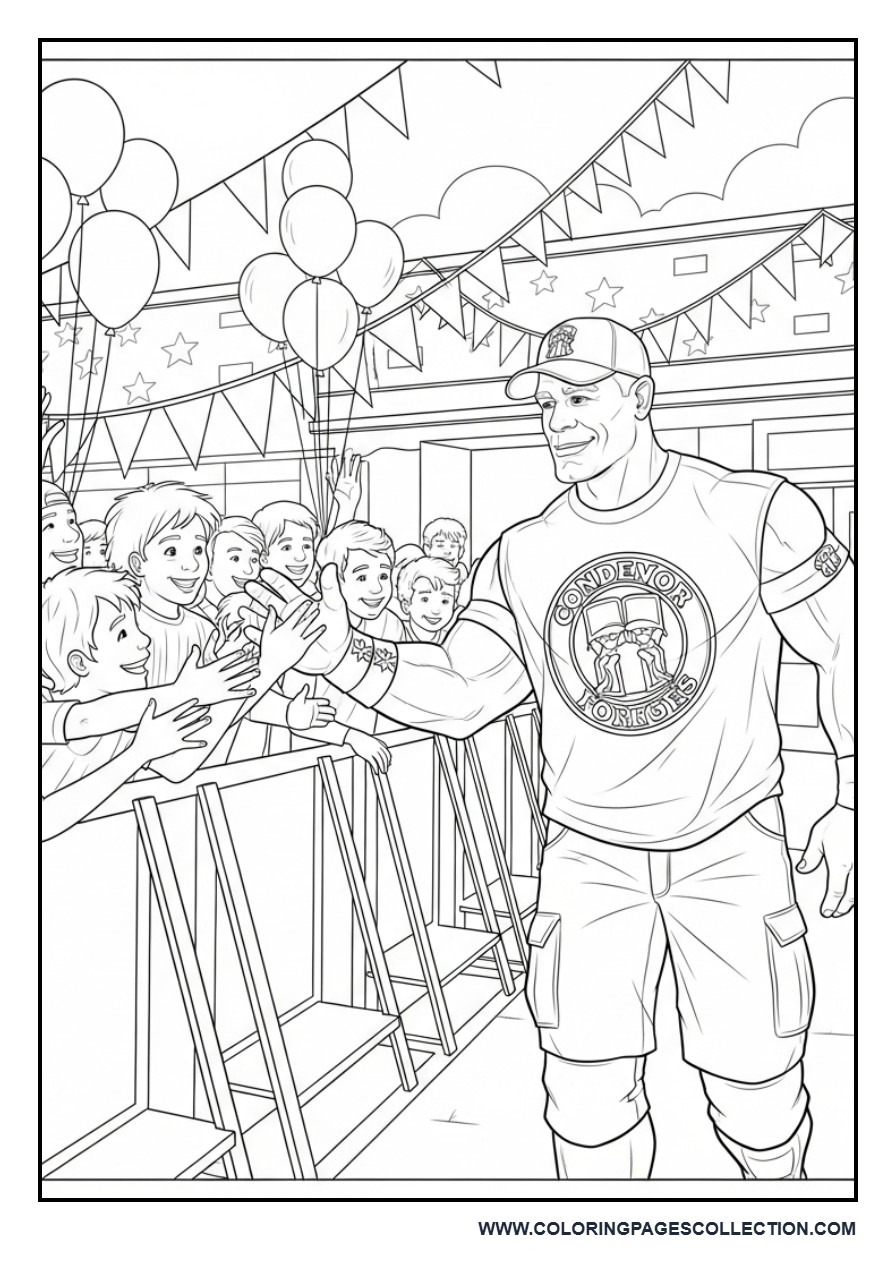 John Cena High-Fiving Young Fans