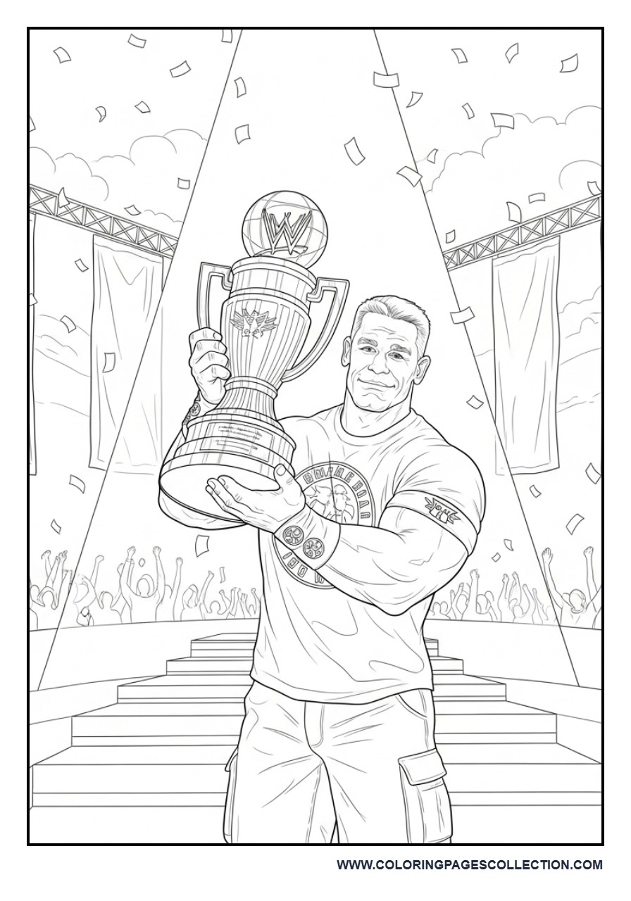 John Cena Holding a Sports Award