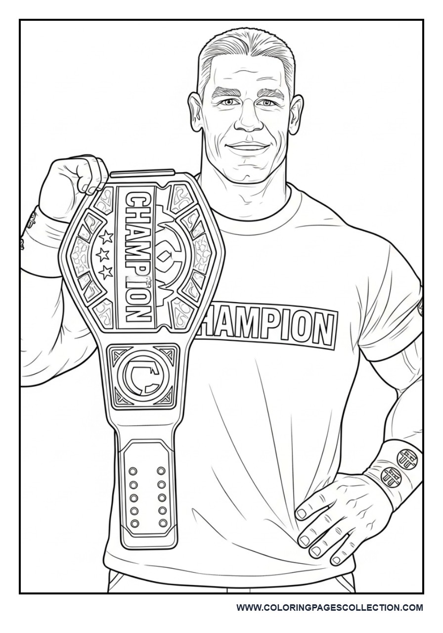 John Cena Holding Championship Belt