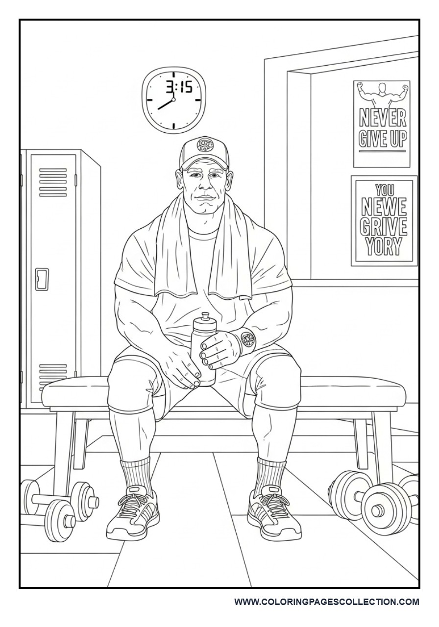 John Cena Relaxing After Training