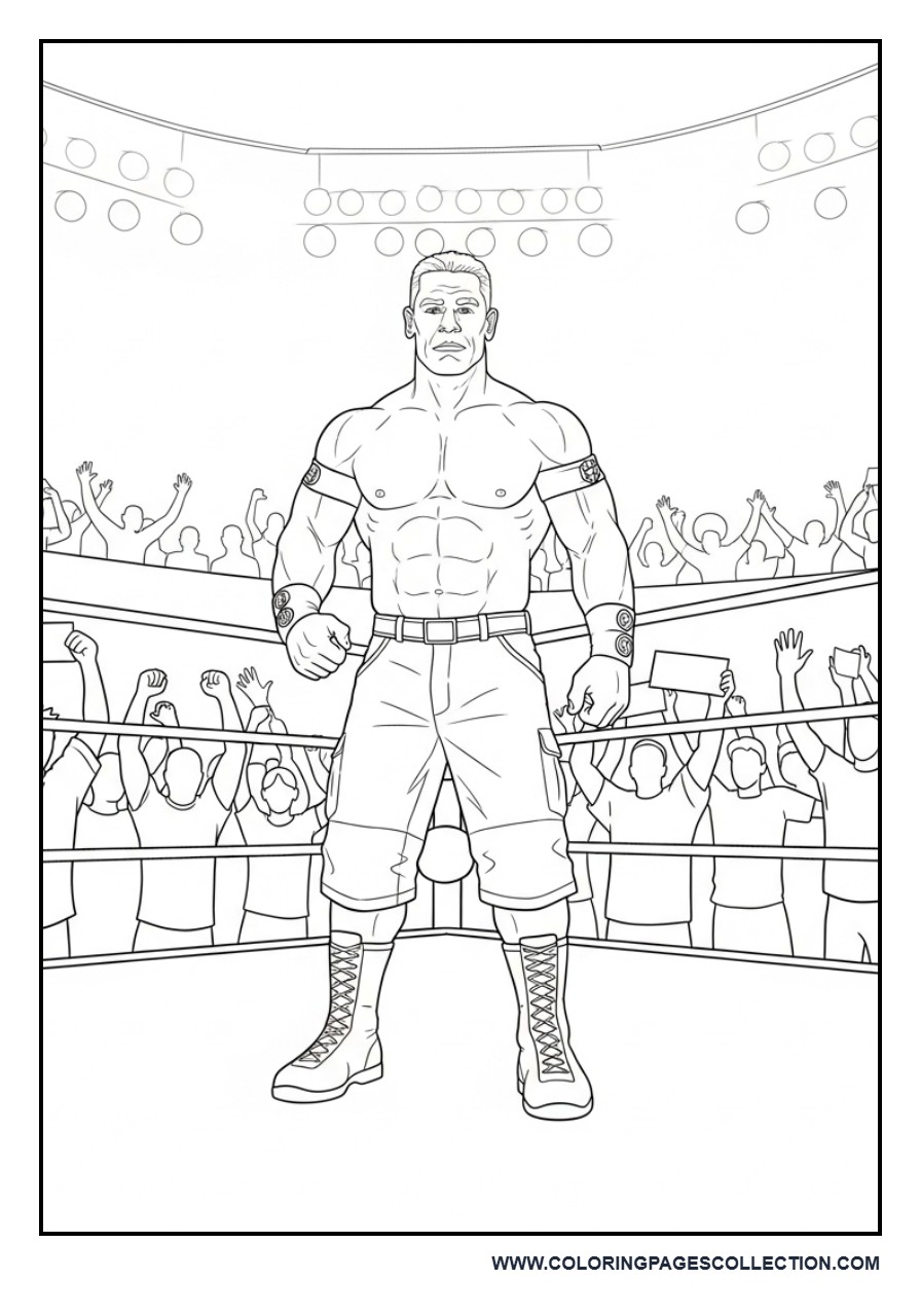 John Cena Standing Inside a Wrestling Ring