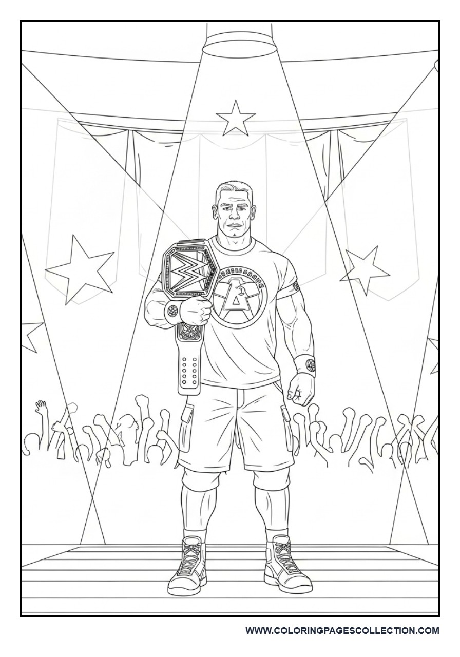 John Cena Taking a Championship Photo