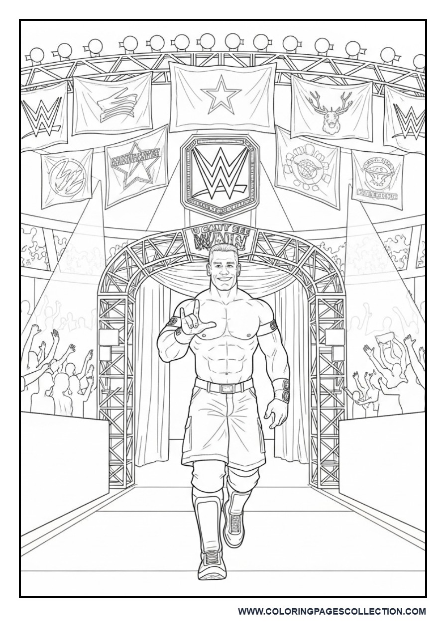 John Cena Walking Through a Victory Tunnel