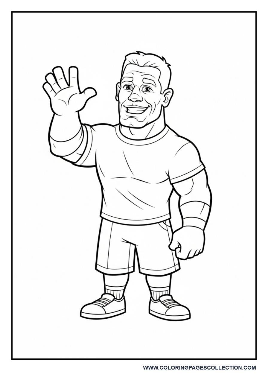 John Cena Waving to Fans