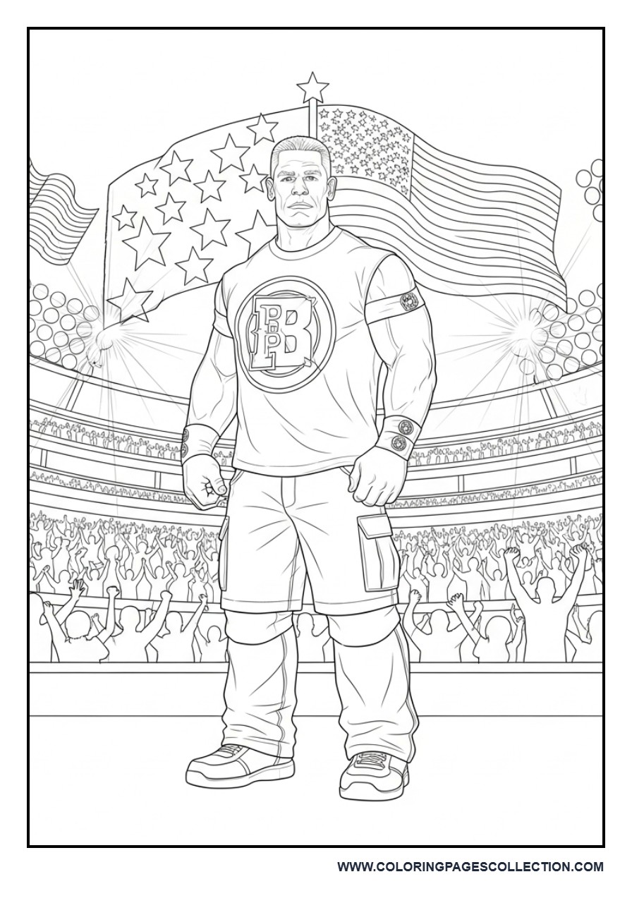John Cena with a Patriotic Stadium Theme