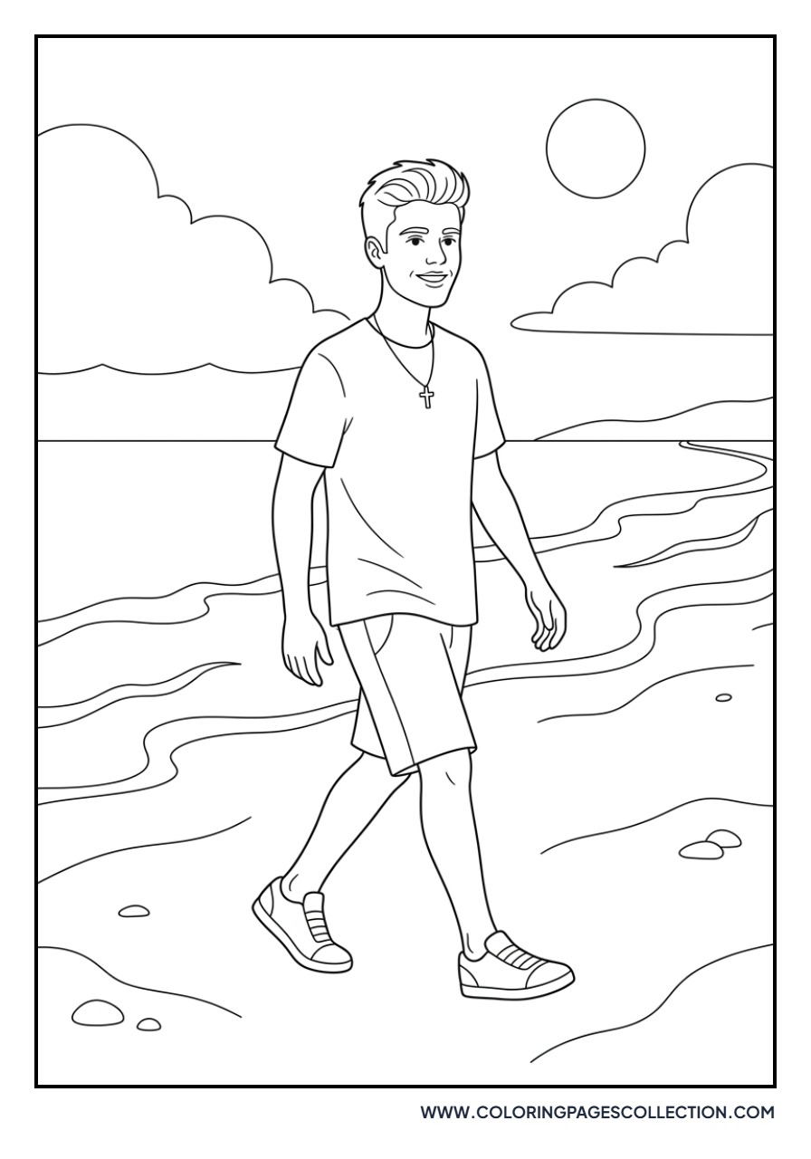 Justin Bieber Coloring Page