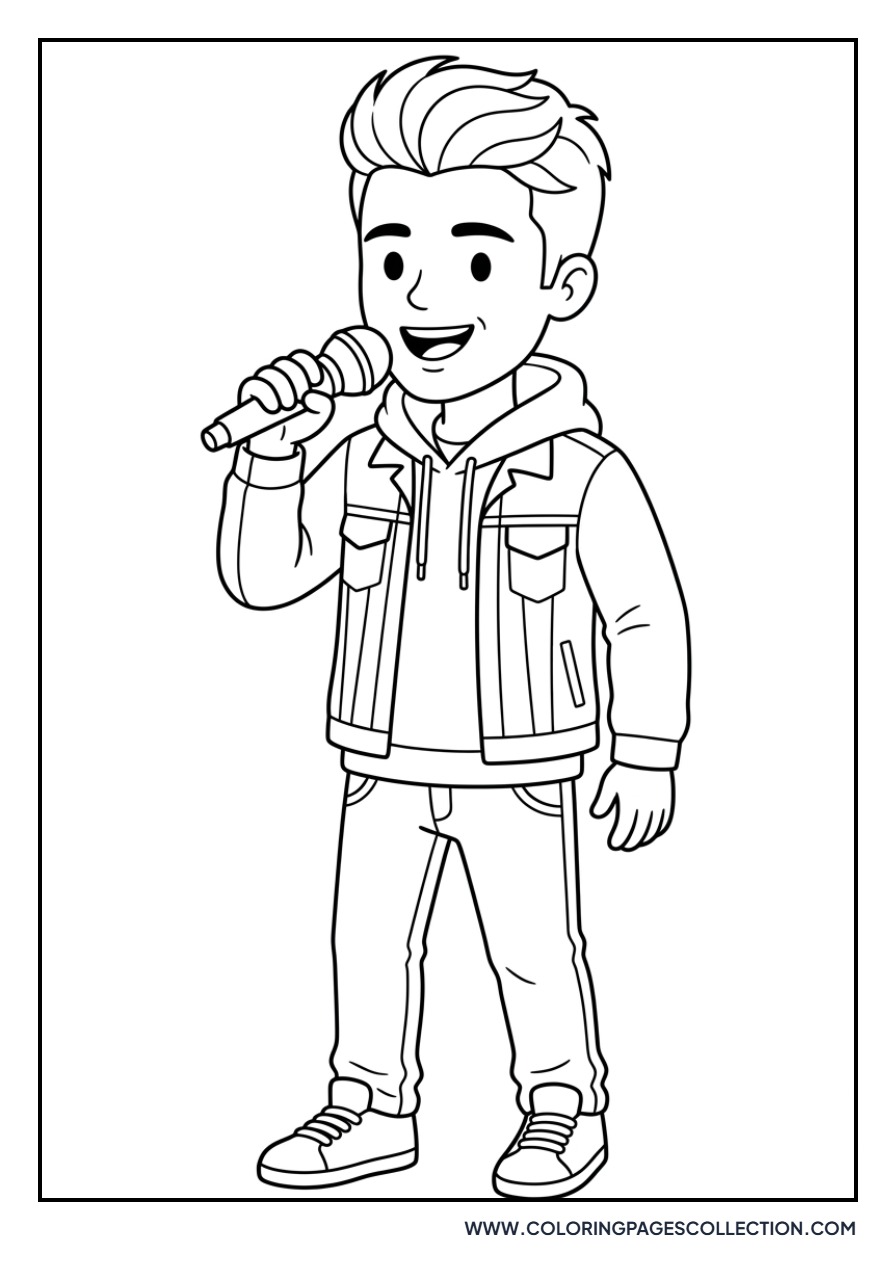 Cartoon Pop Star Justin