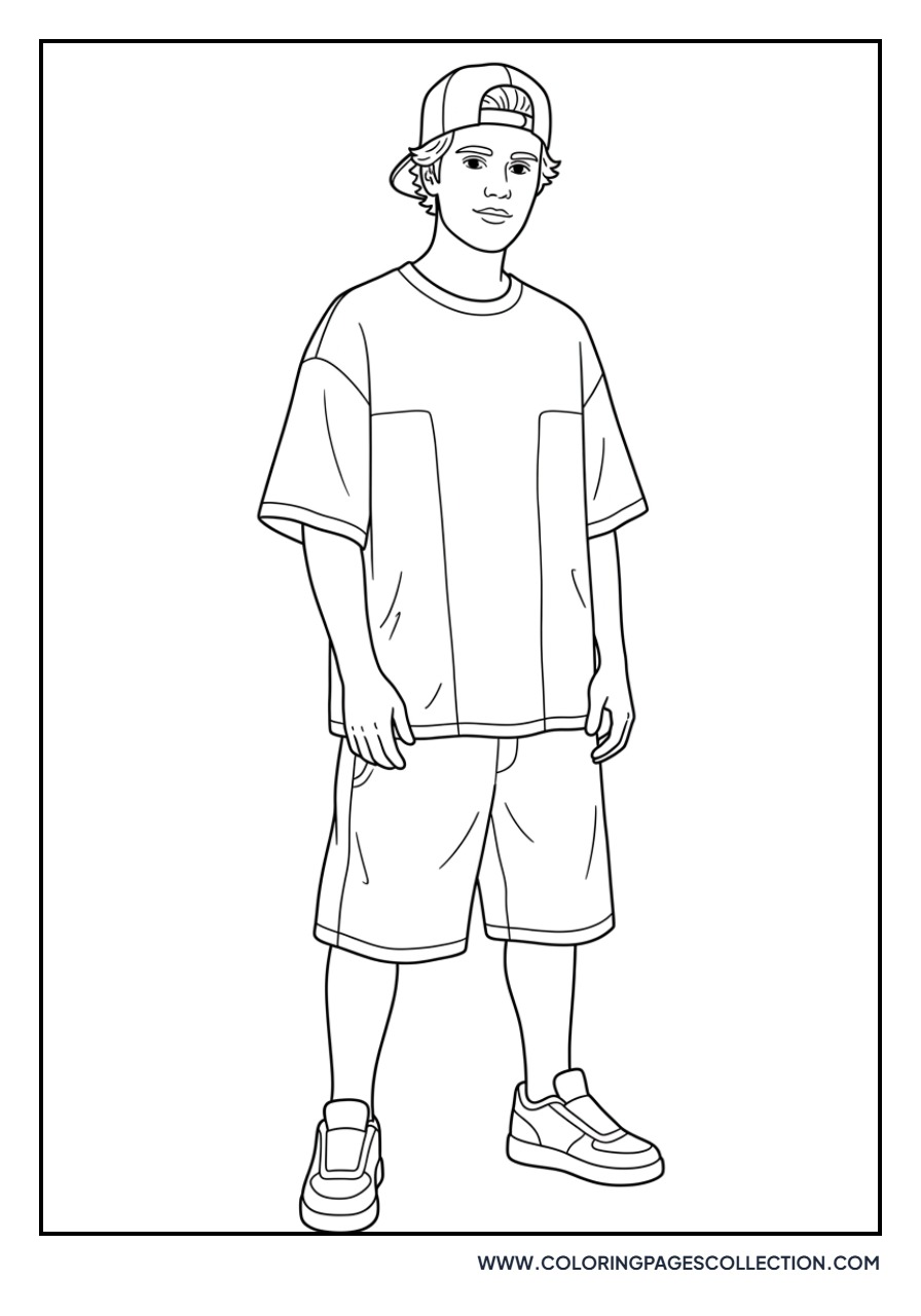 Justin in Oversized Shirt