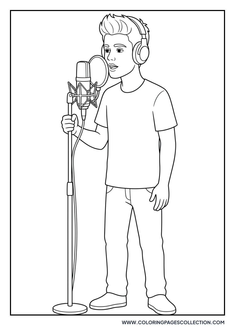 Justin in Recording Studio