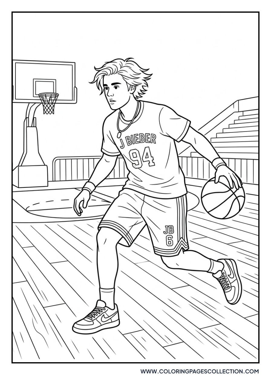 Justin Playing Basketball