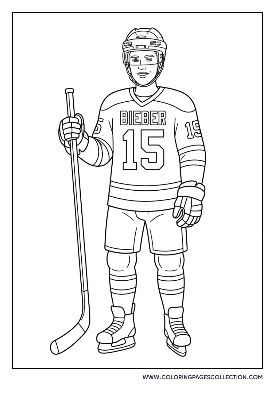 Justin Playing Ice Hockey