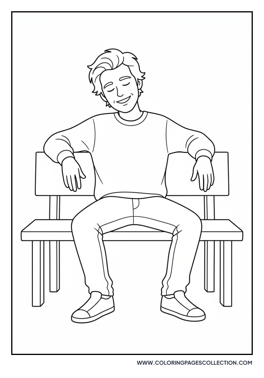 Relaxed Sitting Pose Justin