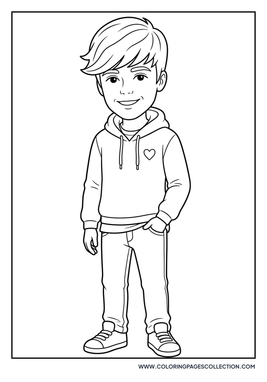 Young Justin with Signature Hair